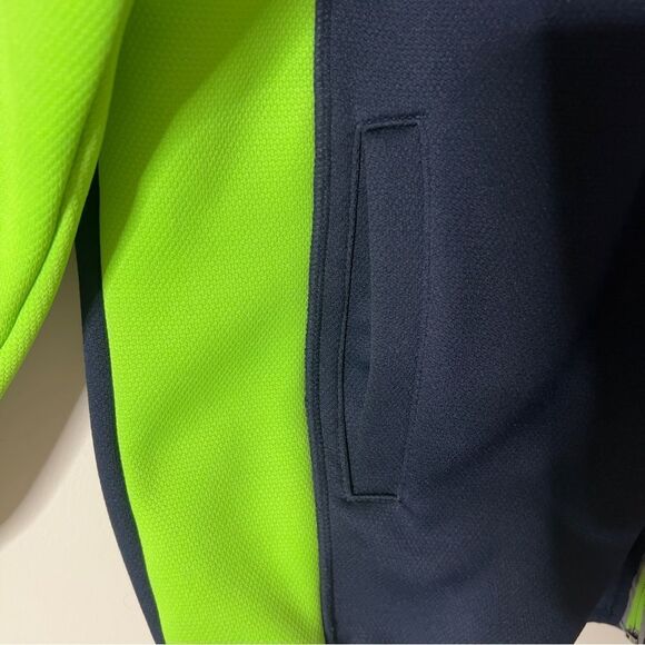NFL Mens Seattle Seahawks Navy Green Full Zip Fleece Lined Jacket Extra Large - Picture 6 of 8